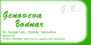 genoveva bodnar business card