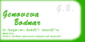 genoveva bodnar business card